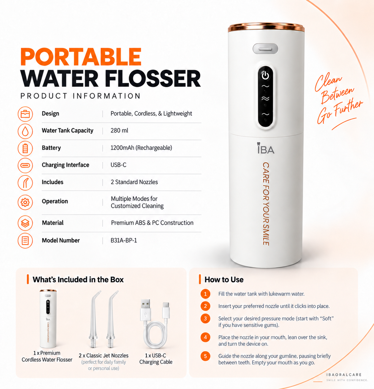 Portable Water Flosser
